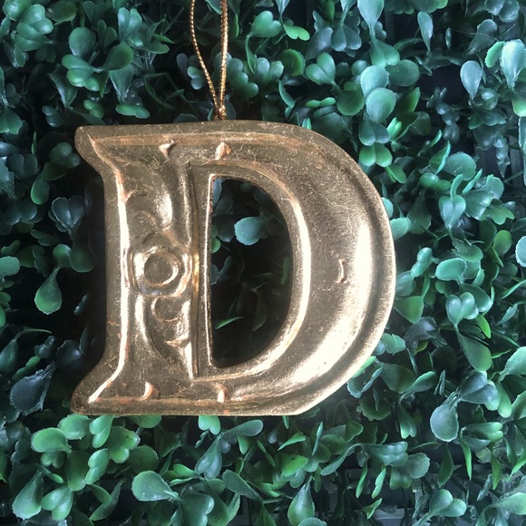 Anthropologie | Accents | Anthropologie Letter D Gold Leafed Ornament ...